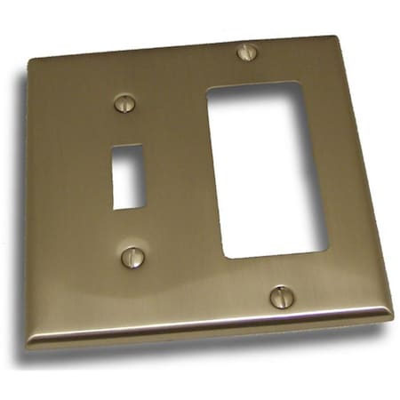 Residential Essentials Double Toggle and Rocker Switch Plate- Satin Nickel 10825SN